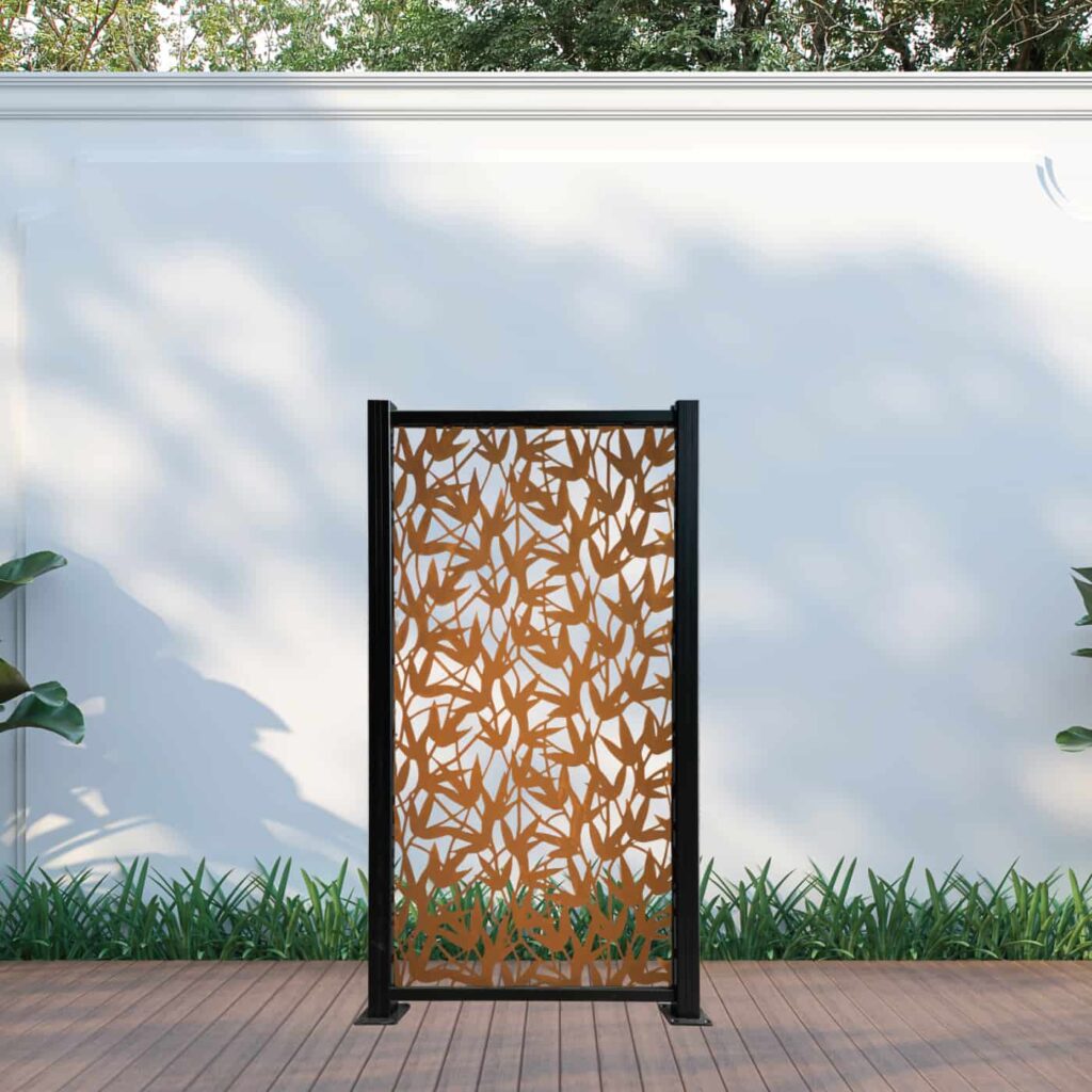 4ft Metal Garden Privacy Screen | Bamboo Design | 1200mm (4ft) High ...